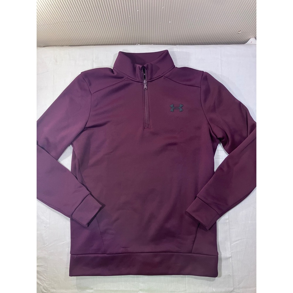 Under Armour Womens‎ Purple 1/4 Zip Fleece Pullover Sweatshirt Top Size S
